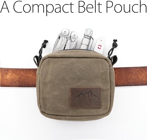 Miniatura 10 de diodrio Riñonera para hombres y mujeres, con cremallera YKK, bolsa EDC, riñonera para viajes, senderismo, al aire libre, resistente al agua, lona