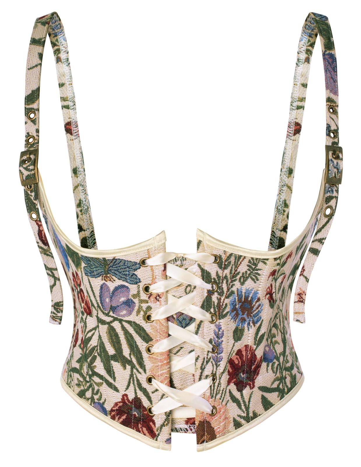 Scarlet Darkness Corset Belt for Women Floral Renaissance Underbust Corset