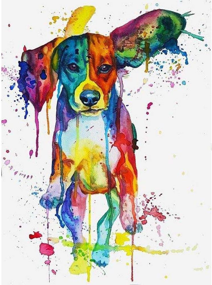 DIY 5D Diamond Painting Kits for Adults Full Drill,Diamond Painting Animal for Home Wall Decor Gift Beagle Colors Dog 11.8x15.7 in by witfox