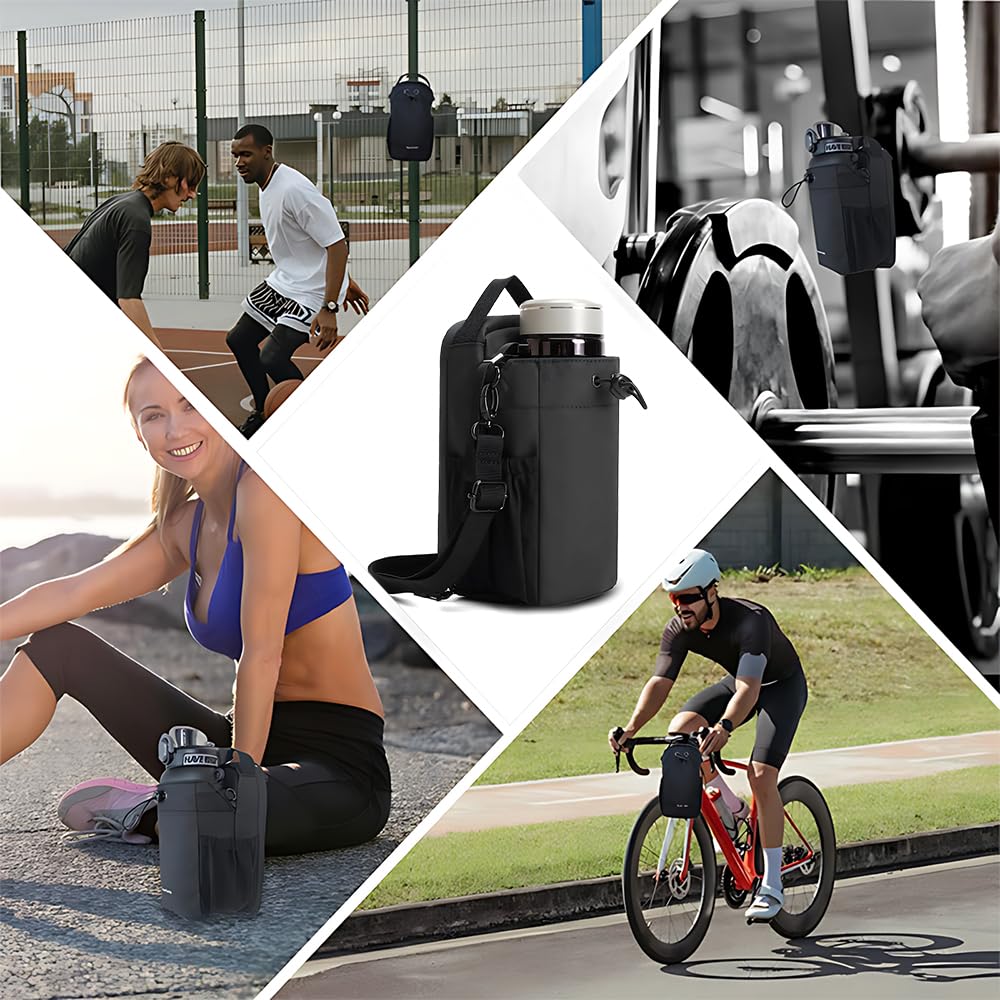 Borsa Magnetica Palestra, Accessori Palestra Portaborraccia con Tasche, Grande Capacità Porta Bottiglie Acqua Portatazze Magnetico per Bottiglia Cellulare Fitness Sport