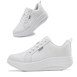 Oude Womens Walking Sneakers Comfy | Platform Shoes for Women Fashion | Stylish Standing All Day Rocker Bottom