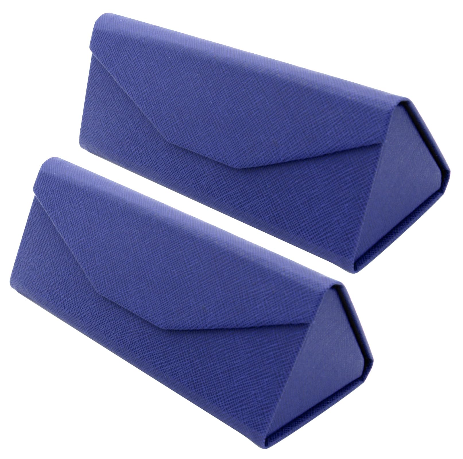 TBOCFunda Plegable Gafas de Sol – [Pack: 2 Unidades] Estuche Rígido [Triangular] con [Cierre Magnético] Forro Interior Guardar Bolso Mochila Coche Gafas Ver Lectura Grandes Hombre Mujer