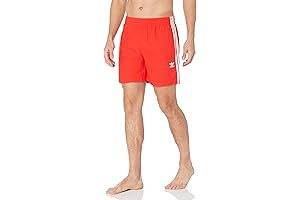 adidas Men's Standard Adicolor Classics 3-Stripes Swim Trunks for Optimal Comfort and Style