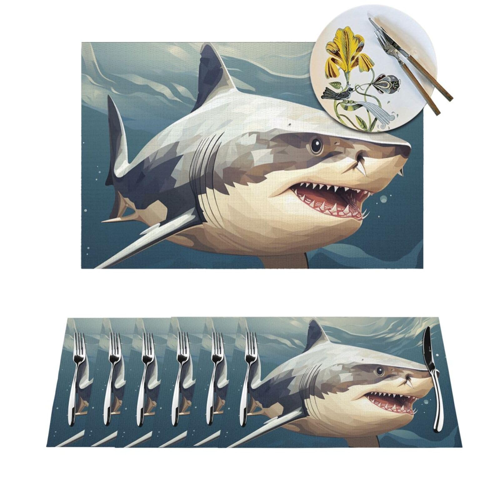 Sets de table en PVC lavable et facile à nettoyer pour table de salle à manger
