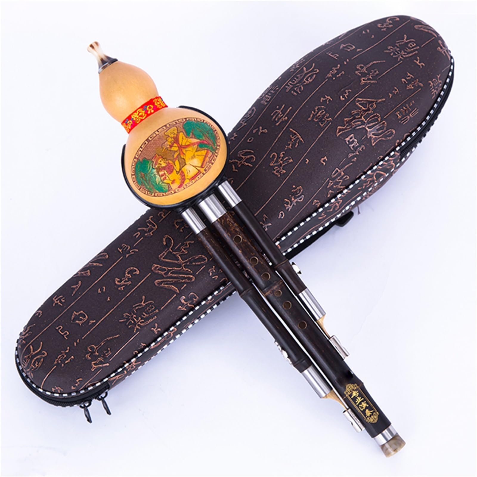 Hulusi Instrument Zizhu Spielt Professionell Das Hulusi-Instrument Für Erwachsene Anfänger C-Ton B-Flat-Ton(Anti-fall b)