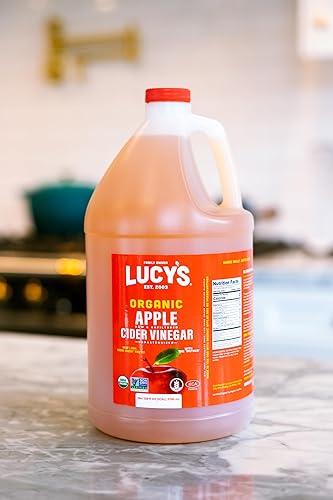 Miniatura 5 de Lucy's Propiedad familiar: vinagre de sidra de manzana crudo orgánico sin OMG del USDA, sin filtrar, sin pasteurizar, con la madre, (paquete de 2