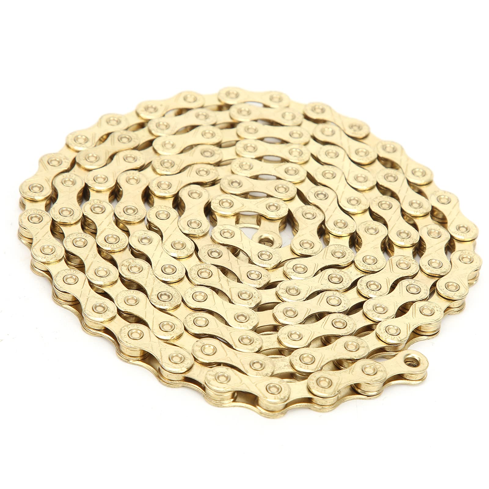 Cadena de bicicleta de montaña de 10 velocidades Cadena de bicicleta de acero de primera calidad con eslabón rápido para ciclismo de carretera 116 eslabones Color dorado Cambio
