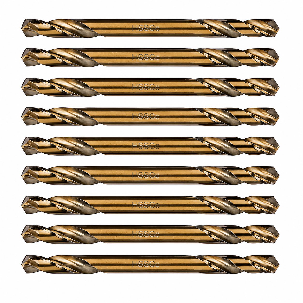 10 Pcs Pack 9/64" Inch HSS Cobalt M35 Stubby Body Panel HSS Co5% Double End Drill Bits, 135-Degree Split Point Drilling Steel, Iron, Metal, Aluminium, Copper.-image-35