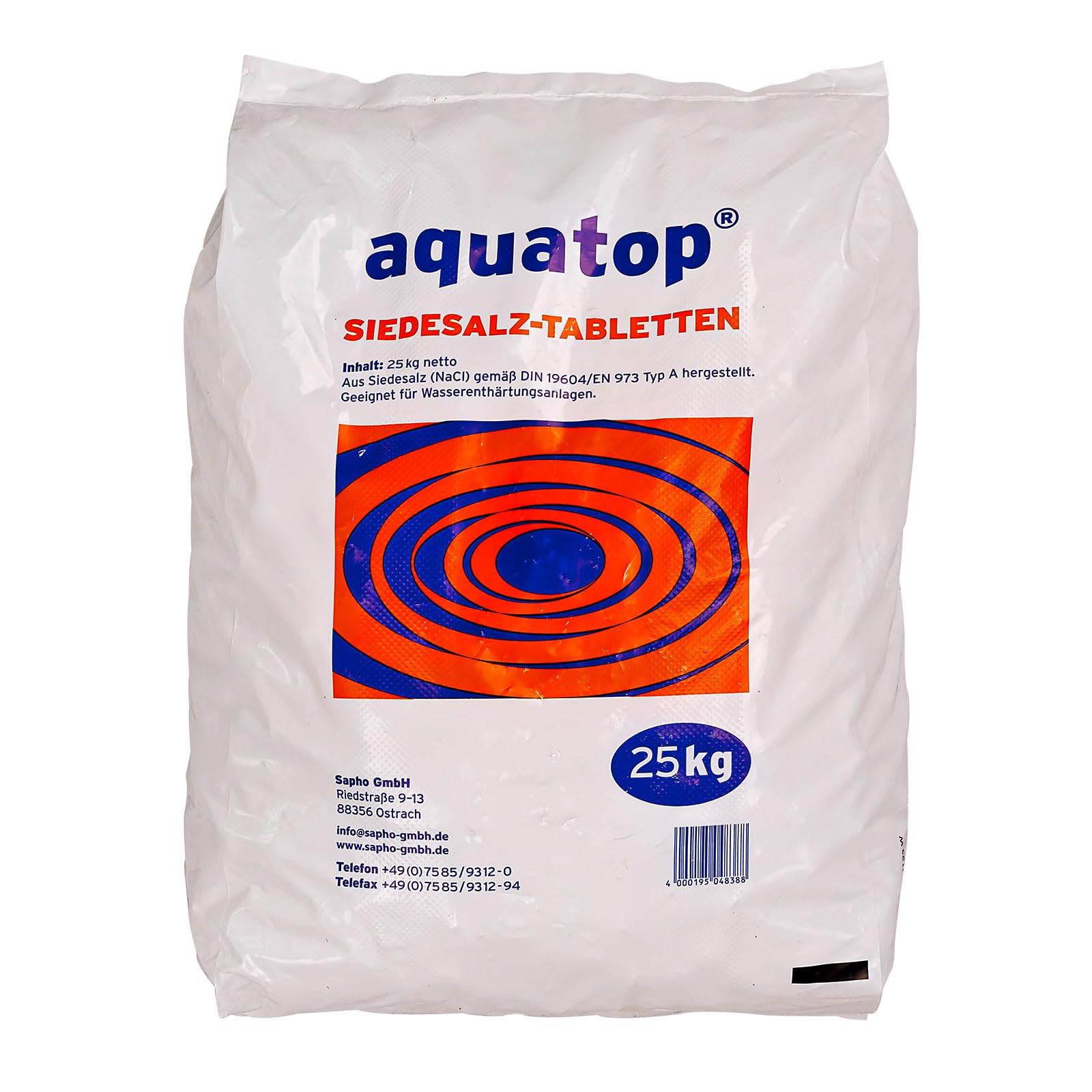Stabilo Aquatop Salztabletten Regeneriersalz 25 kg Wasserenthärter Siedesalz Typ a