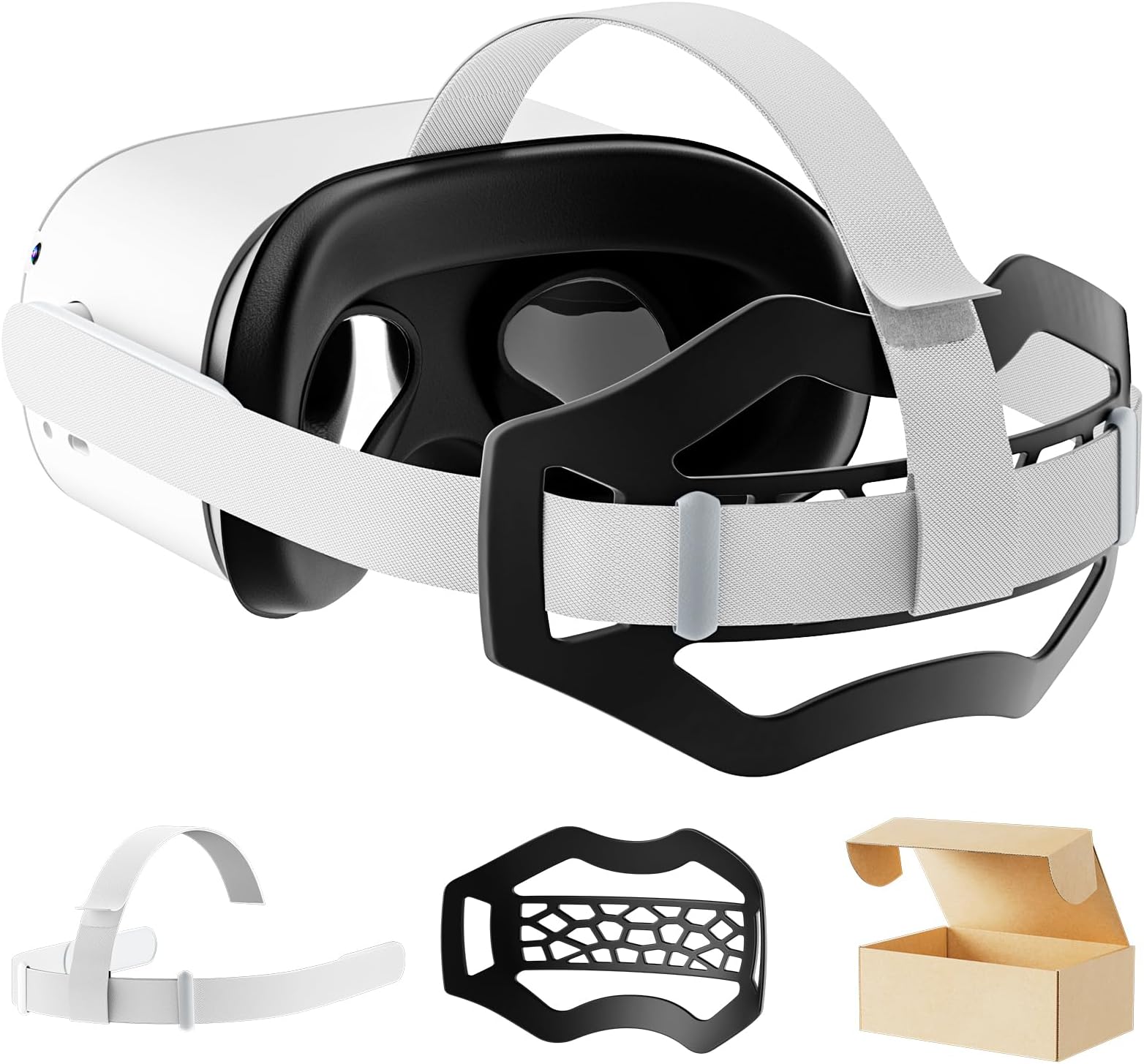 Head Strap for Oculus Quest 2,Head LY for Meta Quest 2 with TPU Pad,Pad Compatible with Meta Quest 3 / Quest 3S / Quest 2, Lightweight Washable VR Accessories with Wide TPU Pad