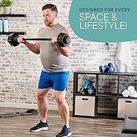 Vista 9 de Lifepro Adjustable Dumbbells Set – 15lb, 25lb Pair or 43lb, 55lb & 90lb Single – Quick Adjustment, Anti Slip Handle – Space Saving & Strength