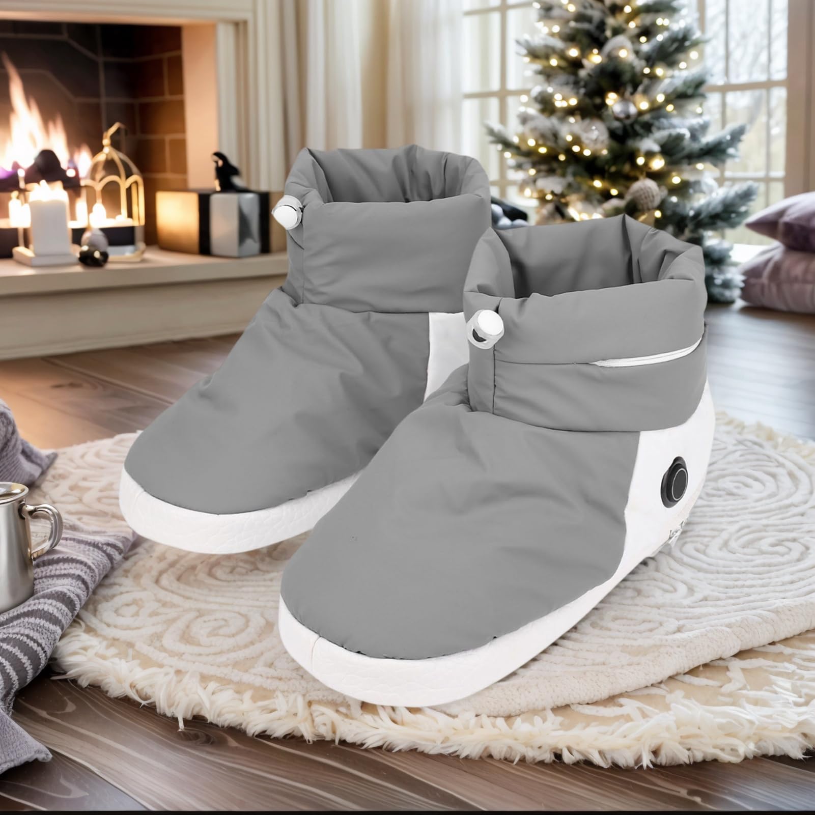 Pantofole Riscaldate termici invernali Scaldapiedi | Scarpe elettriche riscaldabili USB Per Freddo Outdoor Campeggio Trekking Casa Pavimenti Viaggi Inverno Sonno Caccia