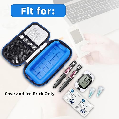Miniatura 2 de HESPLUS Estuche de viaje enfriador de insulina para diabéticos, bolígrafo de insulina portátil, estuche organizador de bolsa médica para bolígrafo