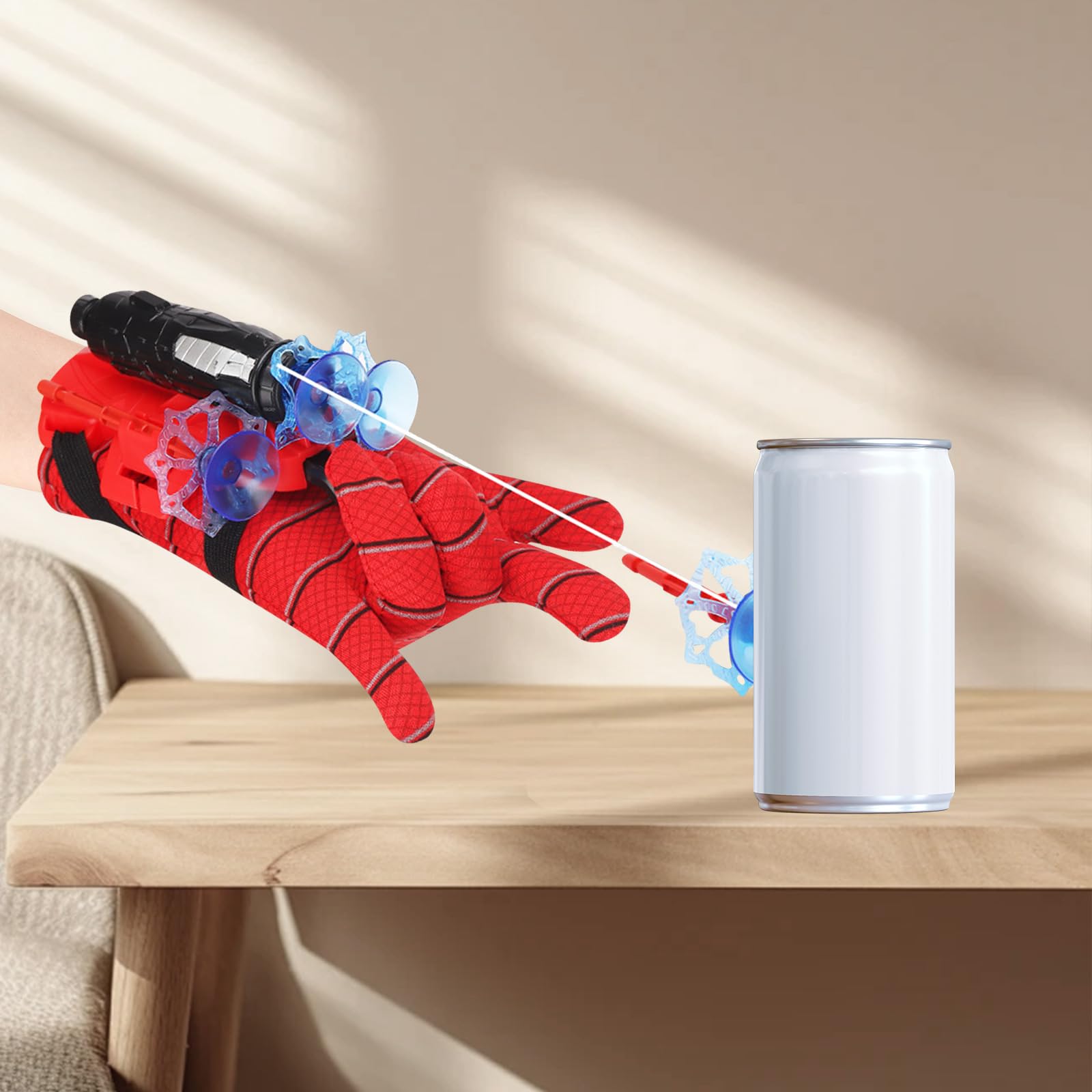 2 Set Gant de Lanceur Spider,Lanceur de héros Gants,jouets de poignet lanceur de héros,Launcher Gant de Cosplay en Plastique,Garcon Fille Cadeau pour Anniversaire Fête d'anniversaire Halloween