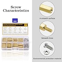 Vista 3 de Kit de 400 Piezas de Separadores y Tornillos y Tuercas M2 para Placa Base, Separadores Espaciadores de Latón Hexagonales Macho-Hembra, Tornillos