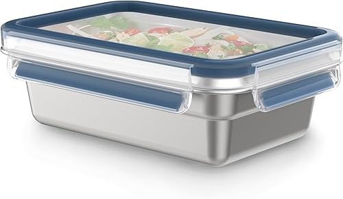 Miniatura 2 de Emsa Tefal N1150410 MasterSeal Stainless Steel Food Container Durable Lightweight and Hygienic 304 Stainless Steel Leakproof Frost-proof Dishwasher