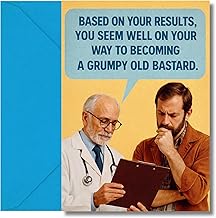 LimaLima Funny Birthday Cards for Men Rude Humour Grumpy Design Perfect for Husband Dad Male Friend