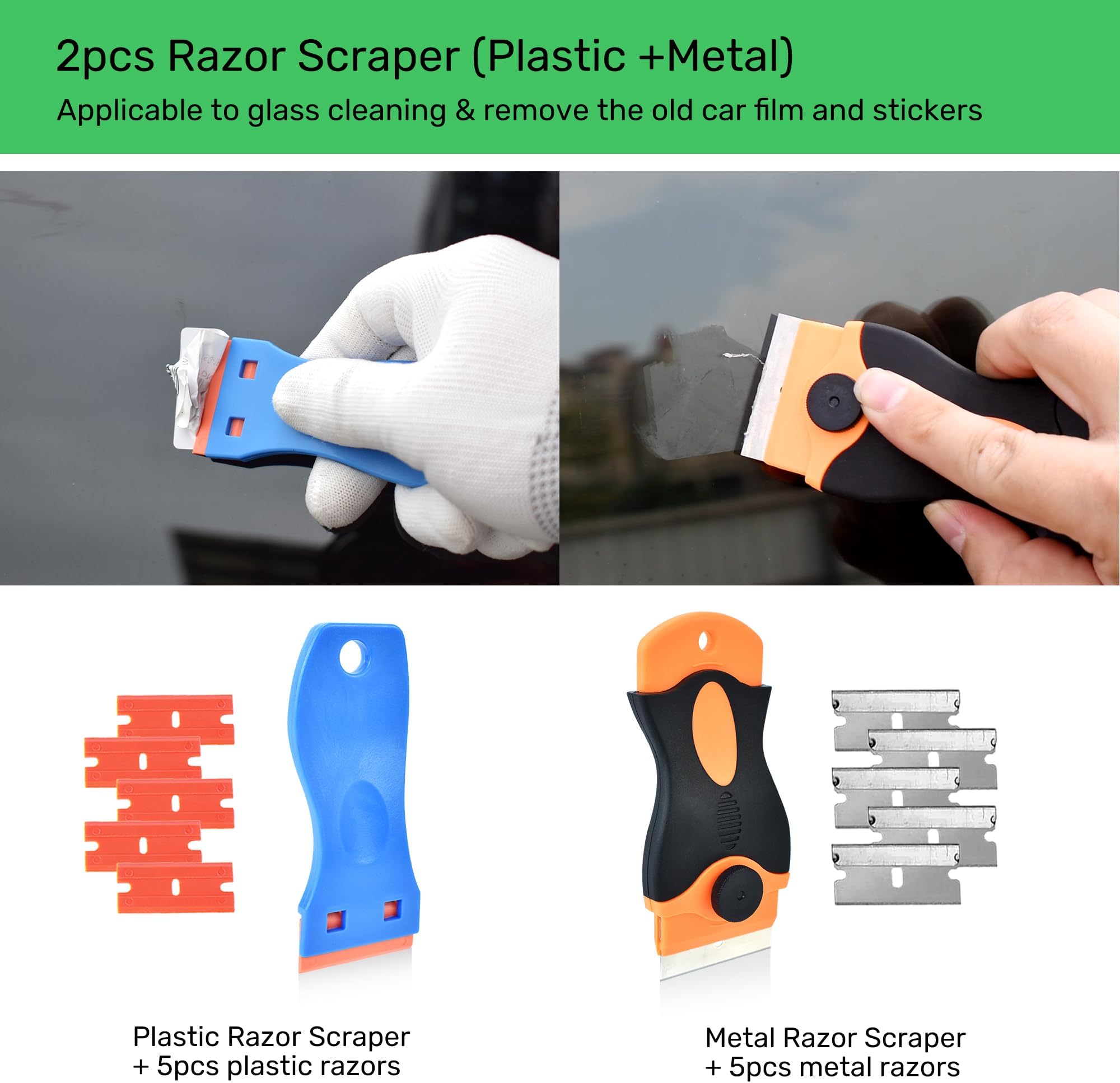 Zanch Window Tint Kit Vinyl Wrap Tool Kit [41pcs Full Installation Tools] for Window Tinting Car Wrapping with Window Tint Tools Window Tint Squeegee,Vinyl Wrap Tools, Felt Squeegees