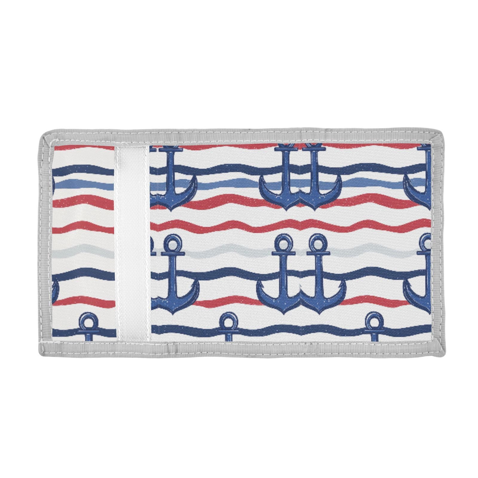ALAZA Kids Wallets for Boys Girls Toddler Trifold Wallet Children Small Marine Stripe with Zipper Coin Pocket