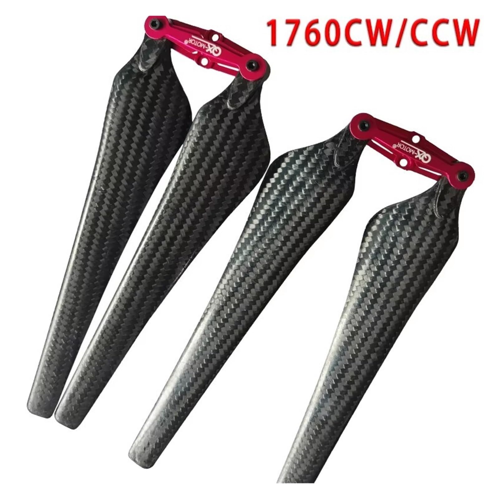 1552 1760 Hélice Plegable De Fibra De Carbono CW CCW Hélices De 15/17 Pulgadas | Compatible con Dron hexacóptero S800 S900 S1000.(1760 CCW no adapter)