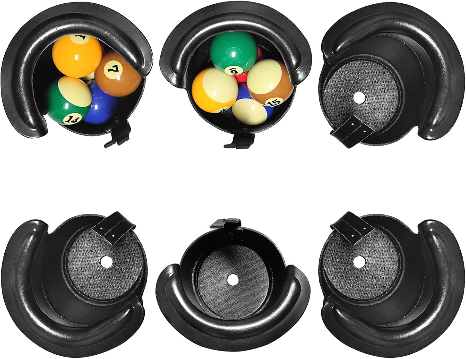 Pool Table Pockets Replacement Leather Pockets for Billiard Table Set of 6 Drop Pockets