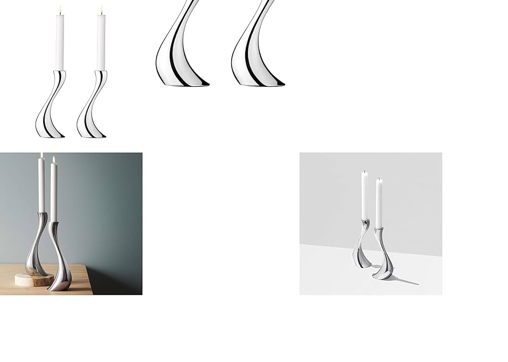 【完全未使用】  Cobra キャンドルホルダー2個セット Amazon.com: Georg Jensen Cobra Medium Candle Holder Set of 2