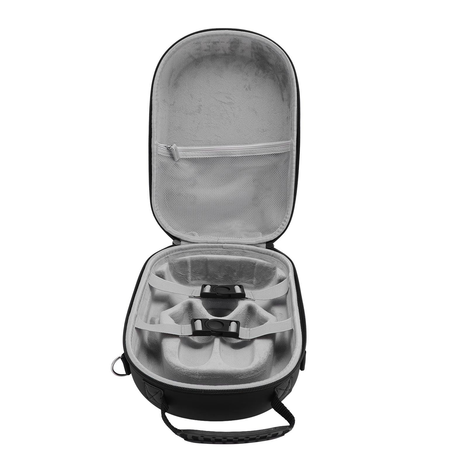 lyrlody Custodia Rigida da Viaggio, Custodia da Viaggio Organizer per Elettronica EVA PU, 13 X 9,4 X 5,3 Pollici, Antiurto per Controller Visori VR Cavi Caricabatterie per Viaggi Lavoro Casa (BLACK)