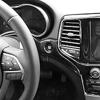 Vista 4 de Hoolcar Kit de moldura de panel de consola central para salpicadero, accesorios de decoración de interiores para Grand Cherokee 2011-2020, fibra