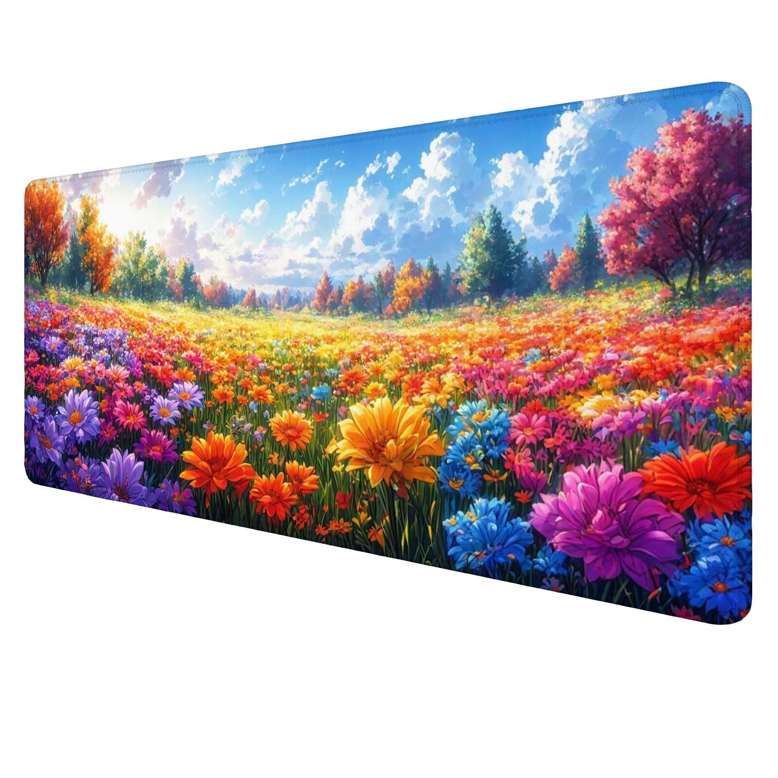 Podkładka pod mysz morskie kwiaty duża podkładka na biurko gracz żółta podkładka pod mysz XXL 1200 x 600 x 3 mm niestandardowa podkładka pod mysz, ochraniacz na biurko na biurko, do domu Deco