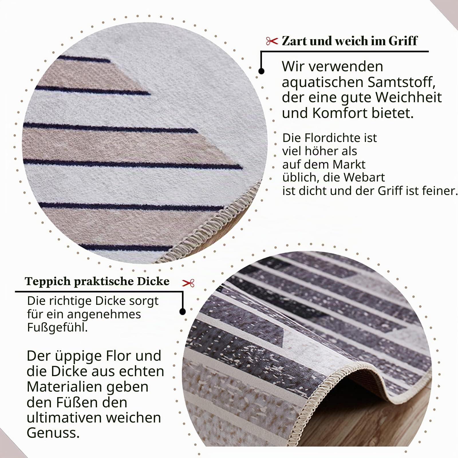 Teppich Läufer Flur Schwarz Weiss Streifen Küchenläufer Marokko Flur Teppich Küchen Teppich Waschbar Rutschfest Flur Teppich Korridor Teppich Für Küche Wohnzimmer Schlafzimmer ,Schwarz,60x150cm
