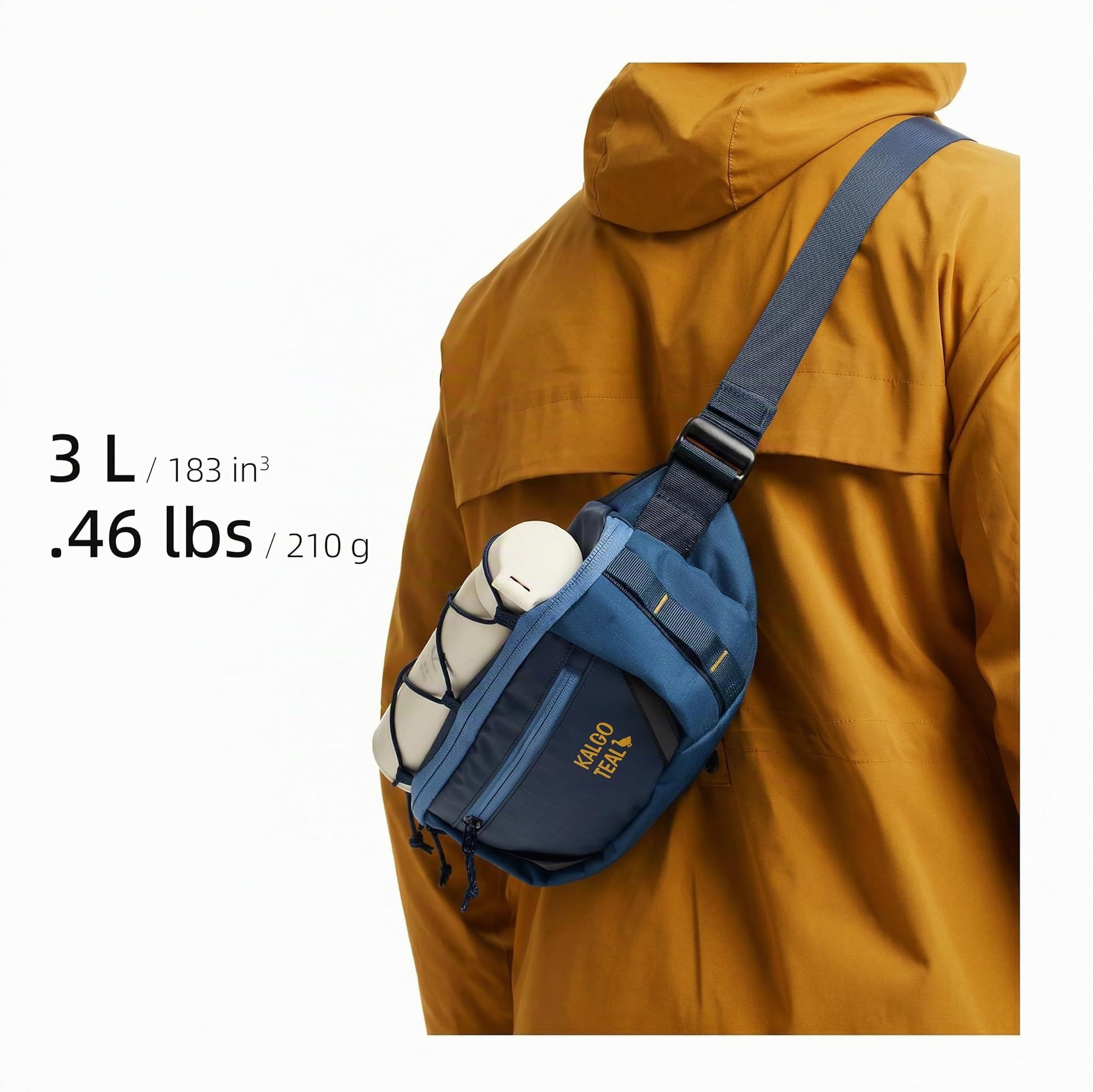 Sac Banane Voyage 3 L, bandoulière croisée réglable, Hydrofuge