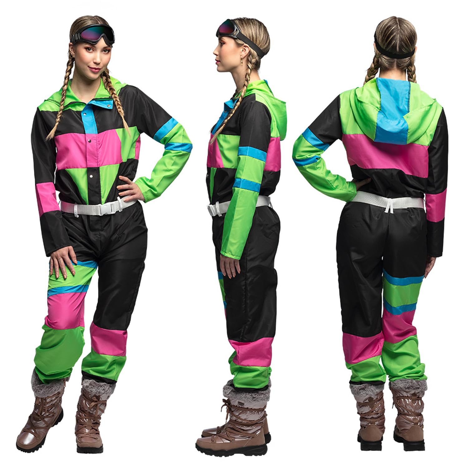 Boland - Combinaison de ski pour femmes, déguisement pour une fête à thème, Halloween ou le carnaval, déguisement des années 80