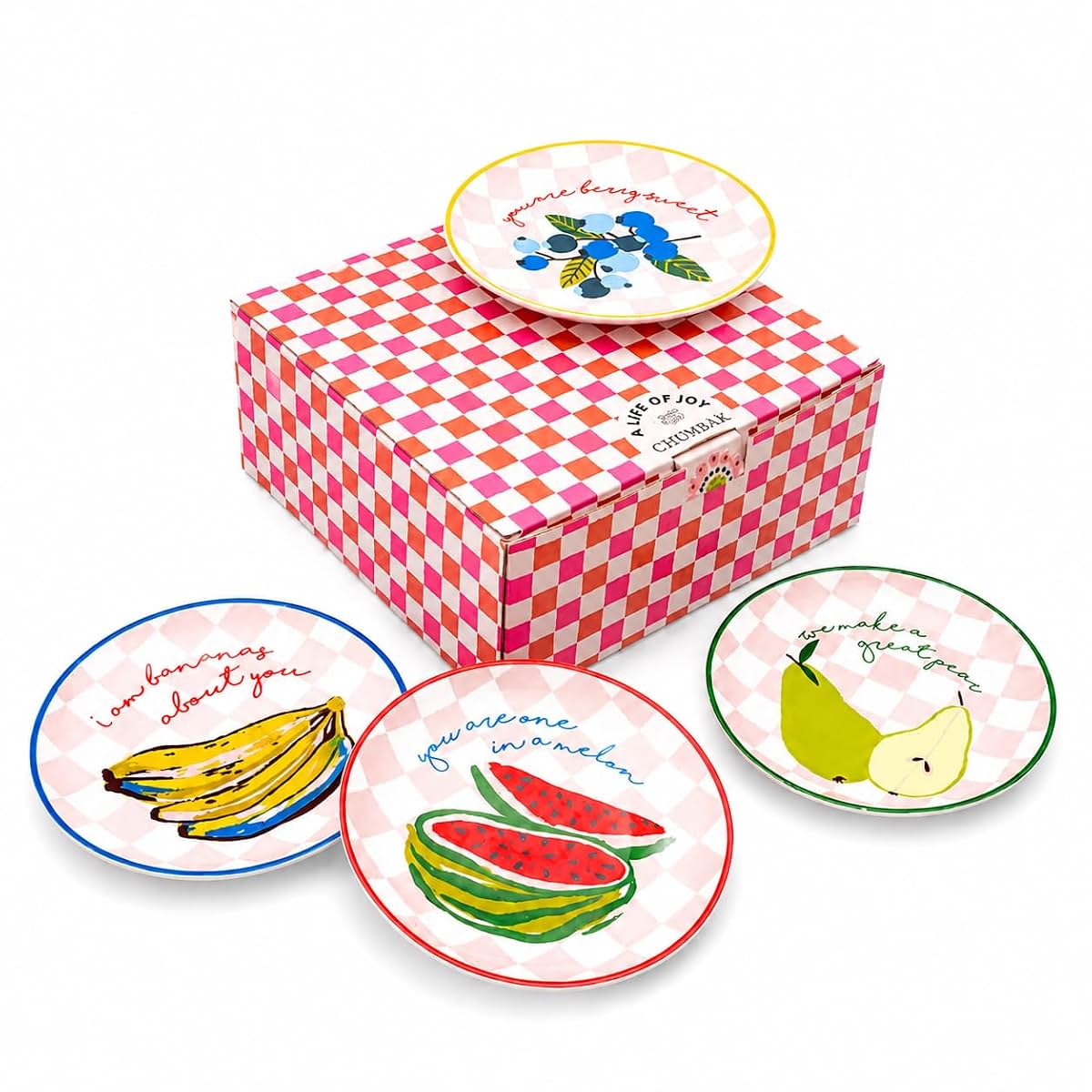 Chumbak Ceramic Dessert Plate Set of 4
