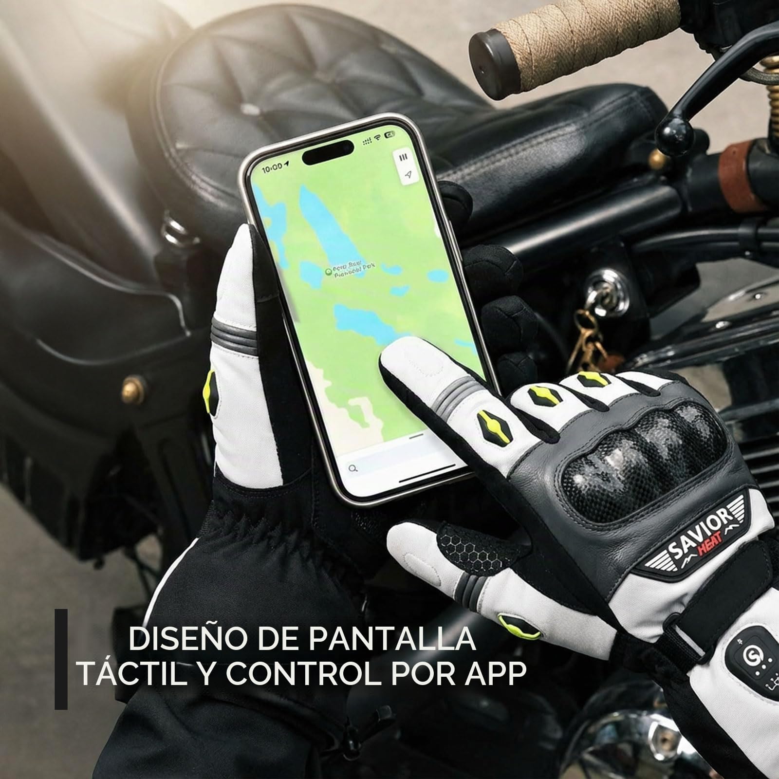 SAVIOR HEAT Guantes calefactables Guantes de Moto Recargables Guantes de Bicicleta Impermeables Guantes de Ciclismo Mujer Hombre Guantes Invierno para Esquiar, Caza y Pesca