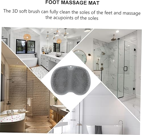 Miniatura 8 de Healifty 1 limpiador sin pies para baño, ducha, almohadilla multifuncional de limpieza de pies, diseño de TPE para espalda y masaje cómodos
