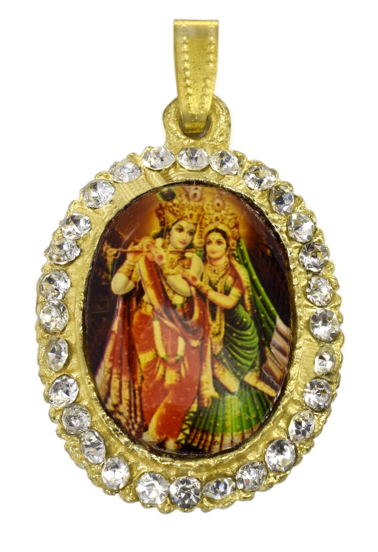 Prabhu Darshan Presents a beautiful & stylish Shri Radha Krishana pendents for womens & Girls (6 g)