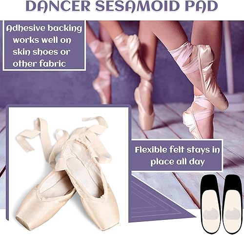 Miniatura 4 de 24 almohadillas de pie para sesamoiditis bailarina Sesamoiditis almohadilla de fieltro antepié almohadillas de pies metatarsianos almohadillas de