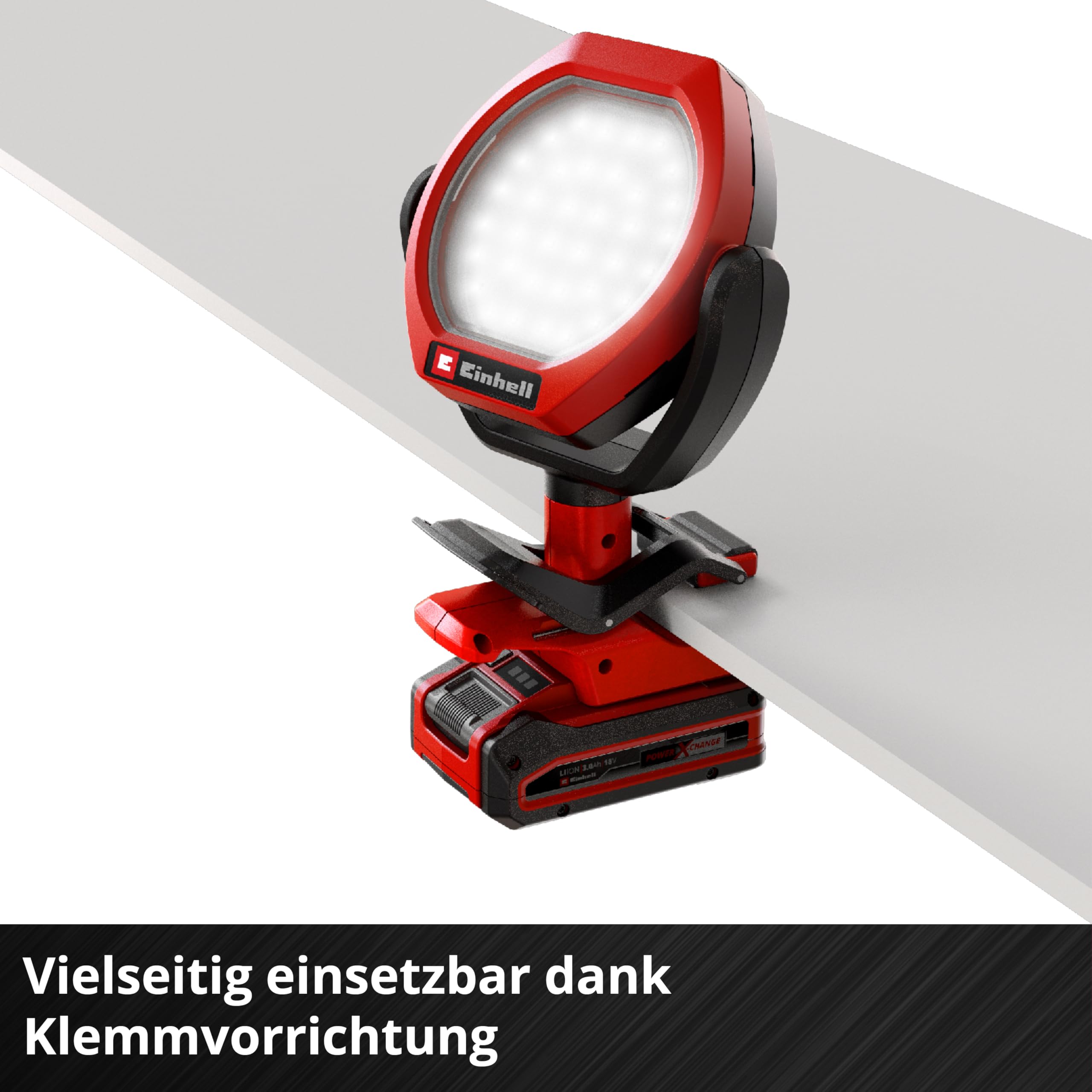 Einhell Akku-Outdoor-Lampe GC-OL 18/1500 Li-Solo Power X-Change (18 V, 1500 lm, 7000 K, 4 m Leuchtweite, schwenk- & Drehbarer Leuchtkopf, 3 Helligkeitsstufen, Ohne Akku)
