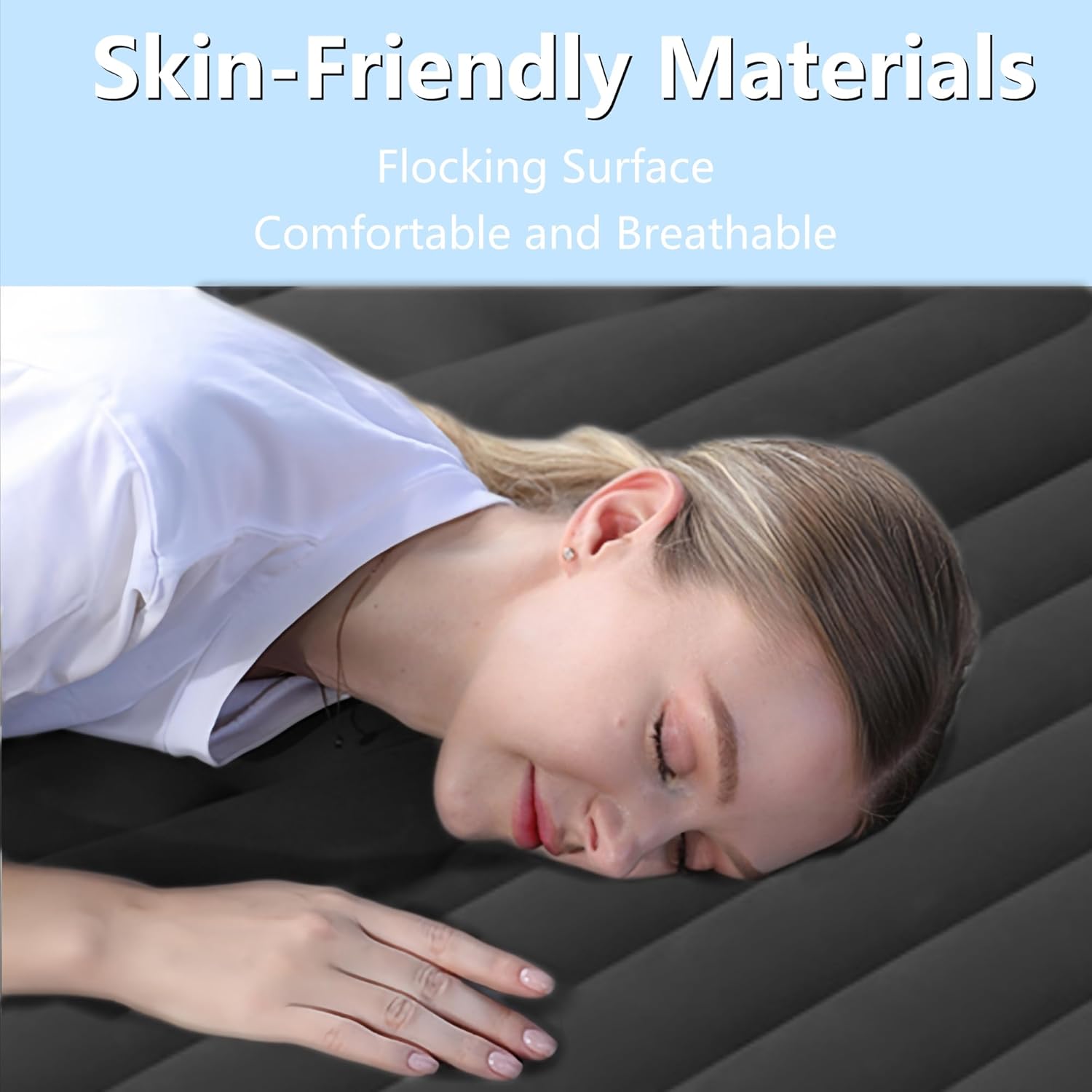 Car Air Mattress, Inflatable Bed Compatible with Tesla Model Y Mattress for SUV Truck RV Van Backseat Trunk, 6.4 ft Portable & Foldable Car AirBed Sleeping Pad for Tent Travel Camping Essentials Black