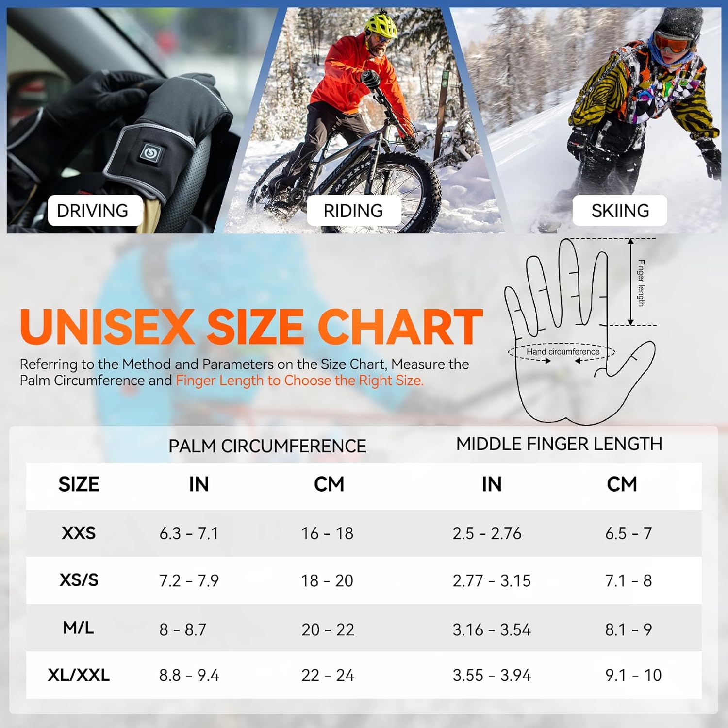 Savior Heated Glove Liners,Electric Heated Thin Gloves with Remaining Power Display,Rechargeable Hand Warmers,Suitable for Winter Driving,Typing,Running - Image 6