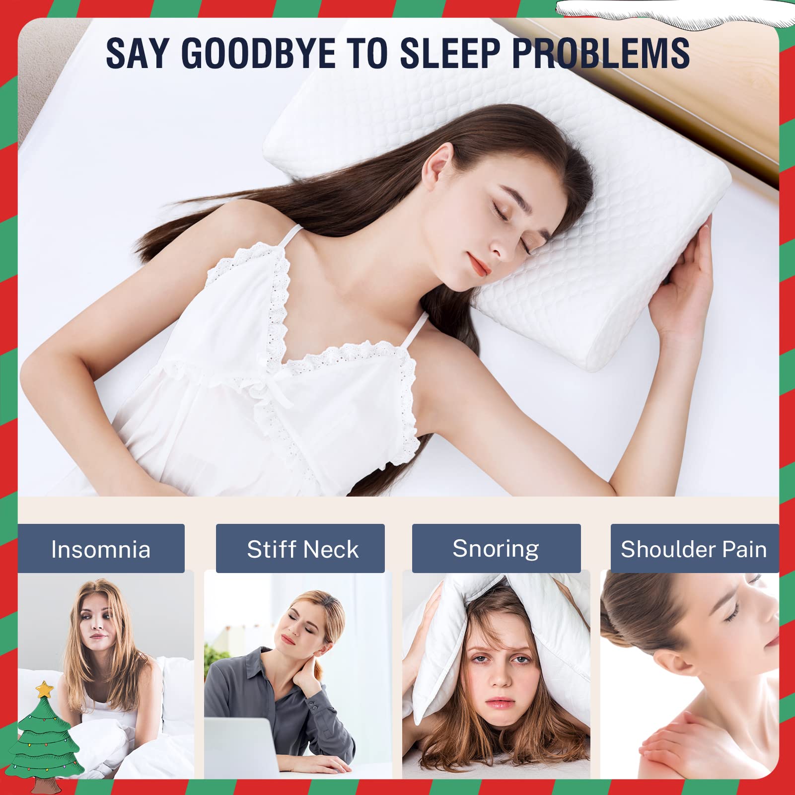 Buy Cervical Pillow for Neck Pain Misiki Firm Memory Foam Pillows