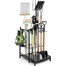 Garden Tool Organizer, Garage Shed Storage, Broom & Hose Tool Rack