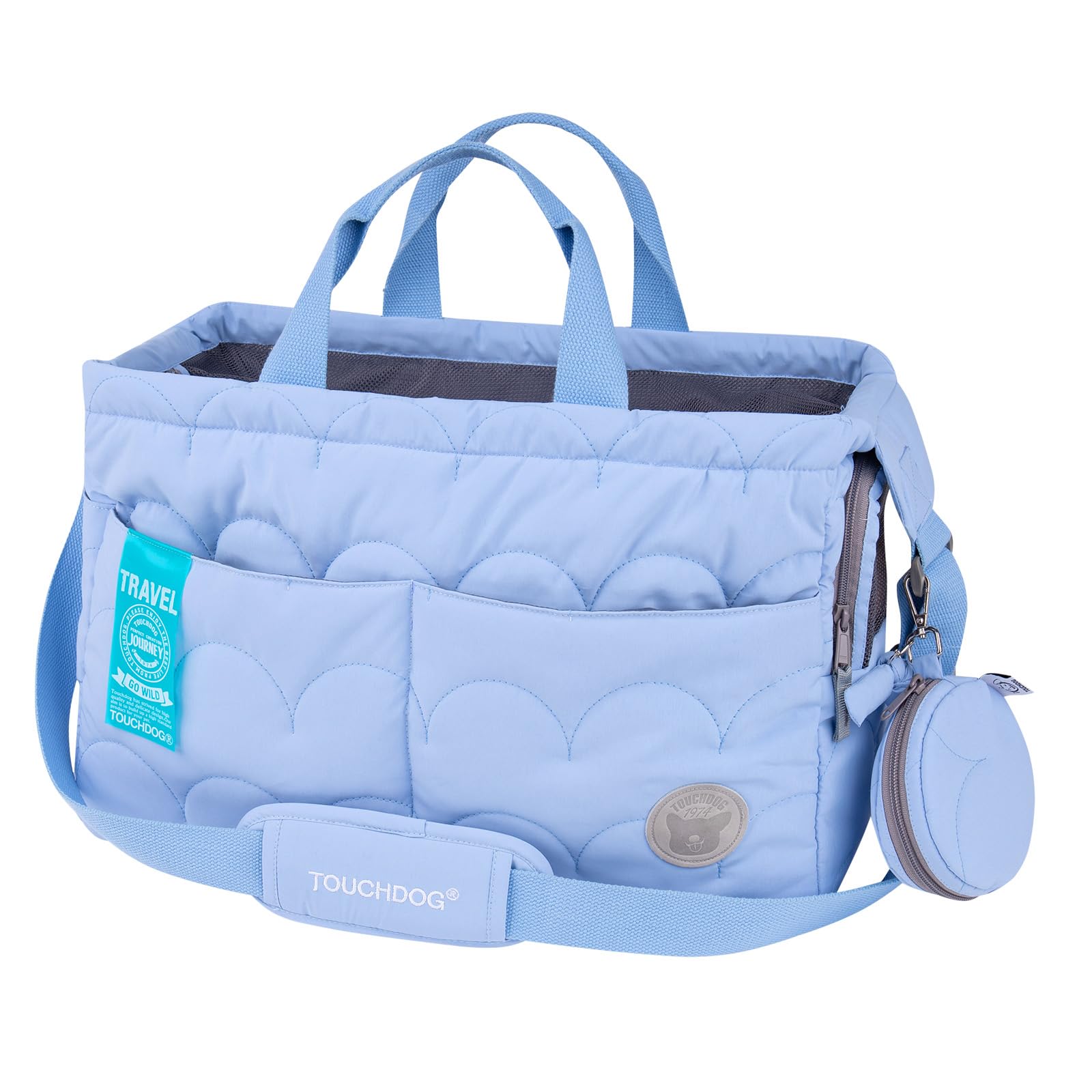 Macaron Cloud Haustiertragetasche für kleine Hunde und Katzen, leichte, tragbare Schulter- und Umhängetasche für Welpen mit Aufbewahrungstasche, atmungsaktive, erweiterbare Haustier-Reisetasche.