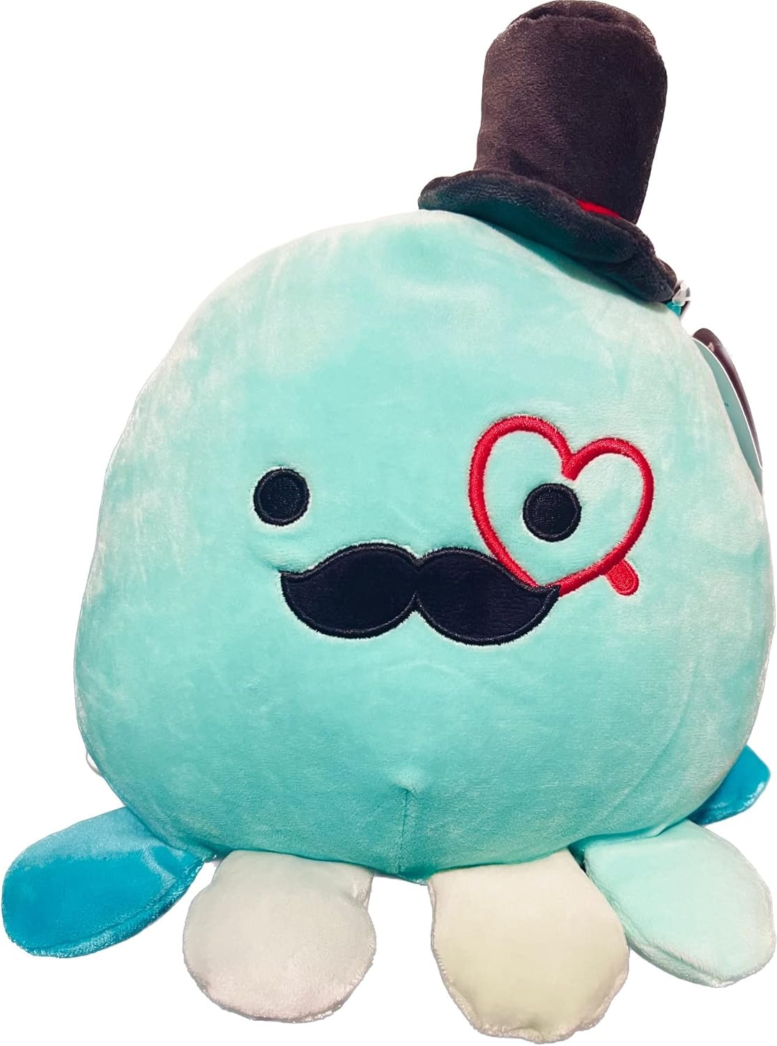 Squishmallows 8 Inch Eiko The Octopus Plush with Heart and Top Hat - Join The 2023 Valentine's Day Squad Stuffed Animal Toys