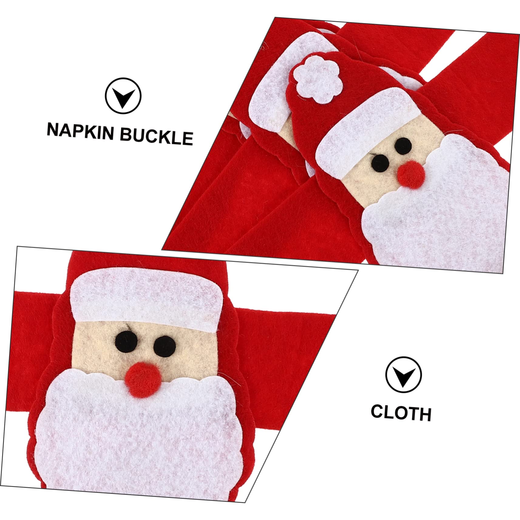 TOPBATHY 8 Set Di Porta Tovaglioli Natalizi Unici Con Fibbie A Tema Natalizio Per Tavolo Da Pranzo 4 Pezzi * 8