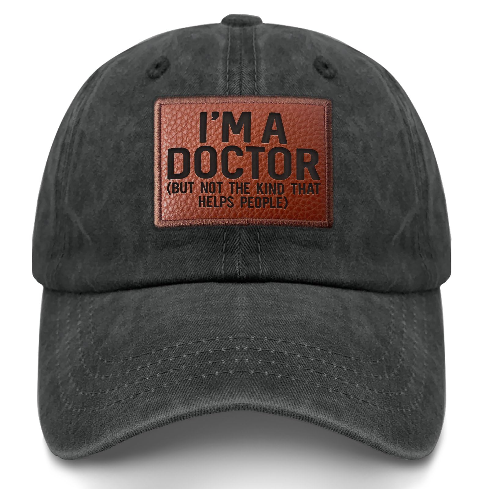 Generic I'm A Doctor But Not The Kind That Helps People Dad Hat Retro Workout Hat Gifts for Him Who Like Engraved,Baseball, Allblack