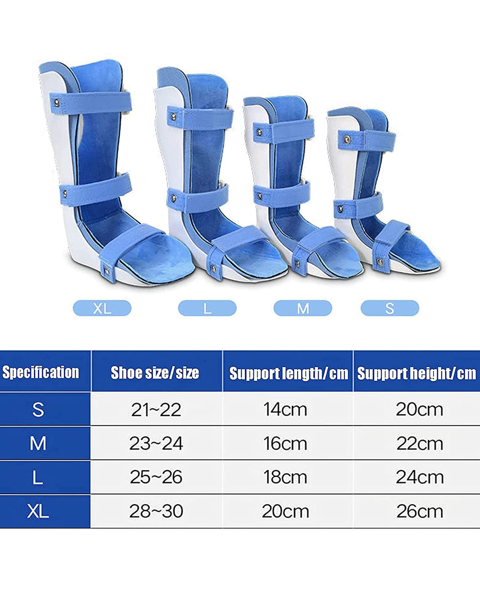Ortesis para caída del pie para niños, fascitis plantar, soporte nocturno, inmovilizador de tobillo, bota elástica para corrección en varo, soporte para el pie para aliviar el dolor, izquier