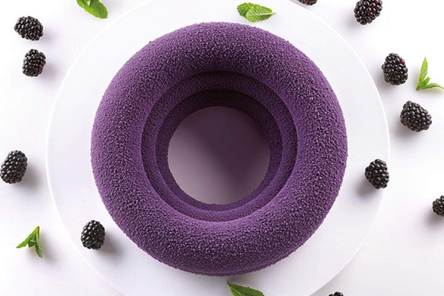silikomart | Moule en Silicone pour Gâteau Moderne ARENA, Antiadhésif, Lot de 3 Moules à Pâtisserie, Design 3D, 241 x 281 mm, h 70 mm, Ø 220 mm, Made in Italy