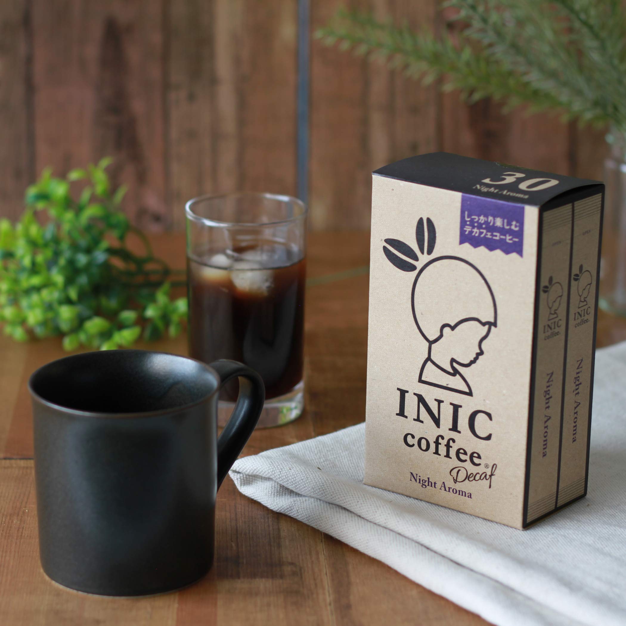 Amazon.co.jp: INIC coffee ナイトアロマ スティック 30本 カフェイン