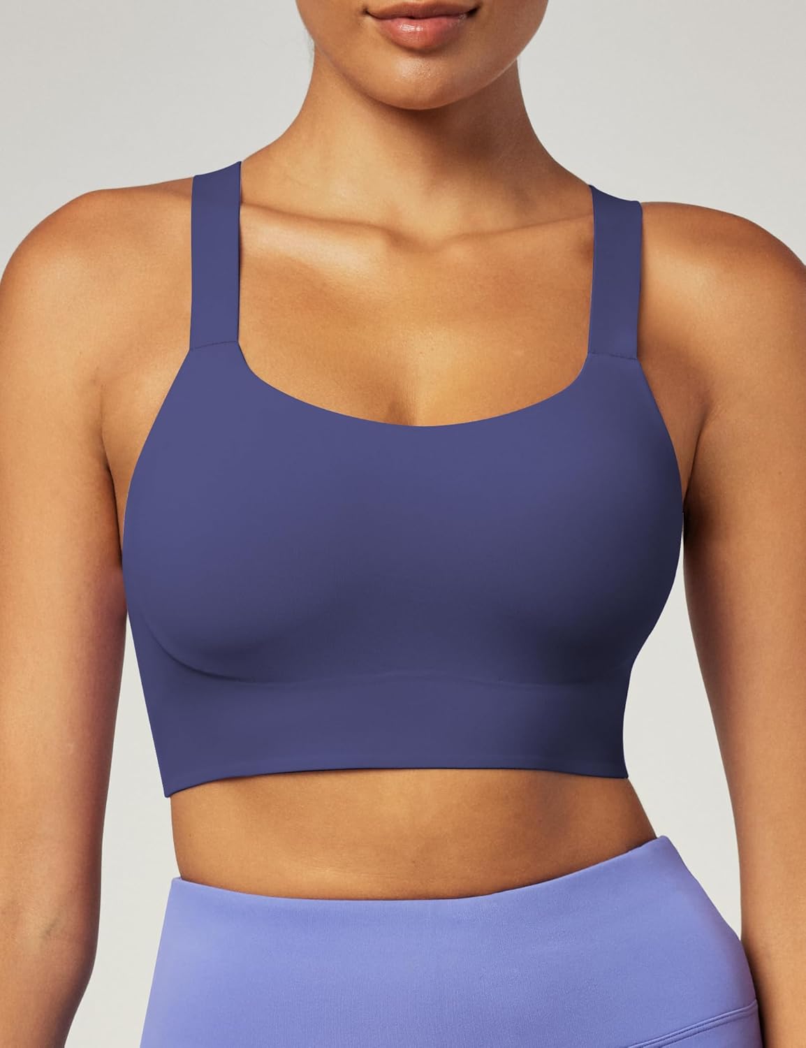 Ewedoos Womens Sports Bras Comfort Yoga Sports Bra Medium Support Racerback Workout Tops Seamless Adjustable Gym Bra - Image 2